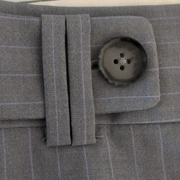 BANANA REPUBLIC JACKSON-FIT GRAY STRIPE 95% WOOL STRETCH DRESS WORK PANT SZ 10 - Picture 13 of 15